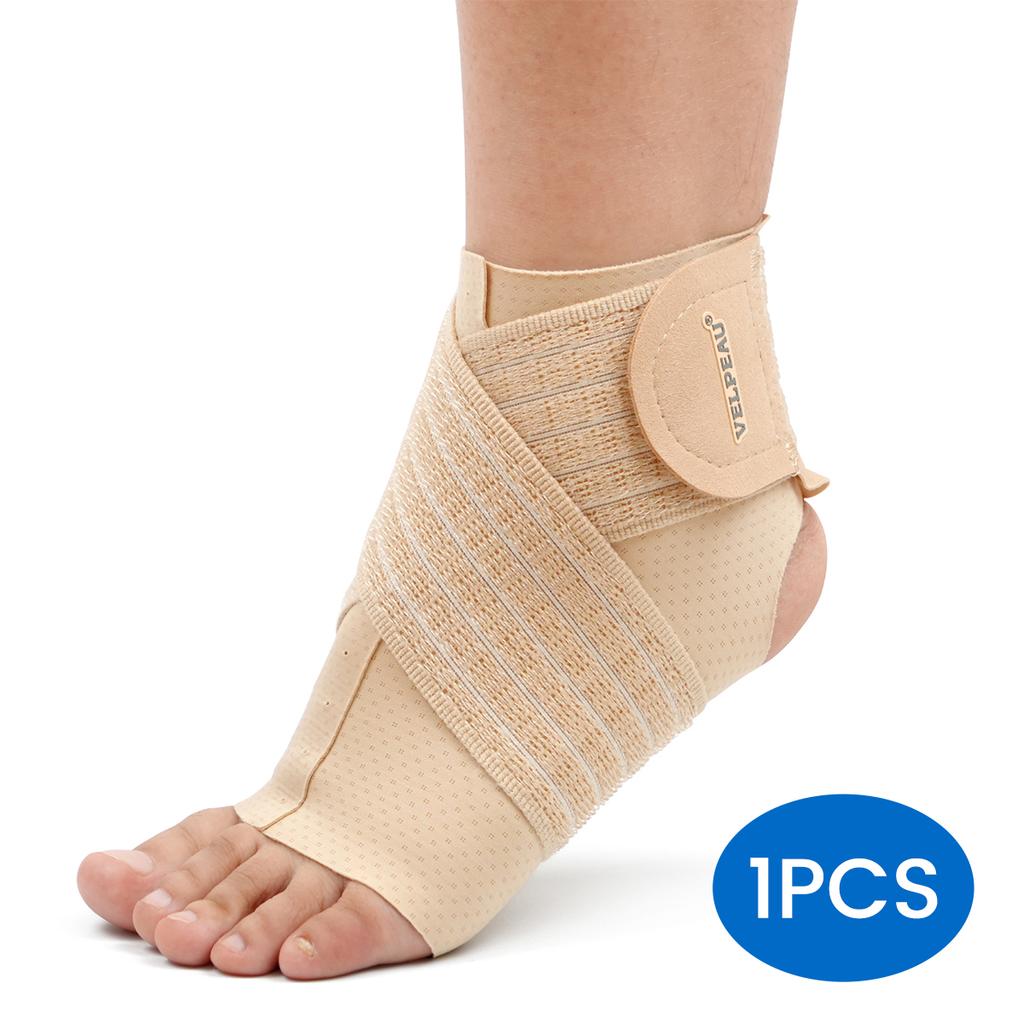 Velpeau Adjustable Ankle Compression Sleeve For Achilles Tendinitis Plantar Fasciitis Support Universal Both Feet