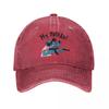 Nu Pogodi Wolf Baseball Cap Vintage Distressed Denim Snapback Cap for Men Women Outdoor Workouts Unstructured Soft Hats Cap