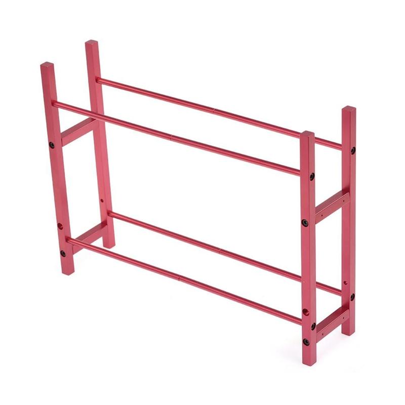 10x7.48x2.4in Aluminum Alloy Metal Wheel Rack Kit Model Car Rack for Car Toy Collectors for SCX10 TRX4
