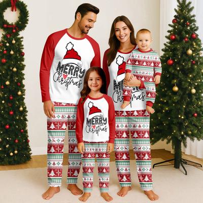 Passende Familiensets, Pyjamas, Loungewear-Outfits, passende Langarmoberteile und Hosen für die Familie