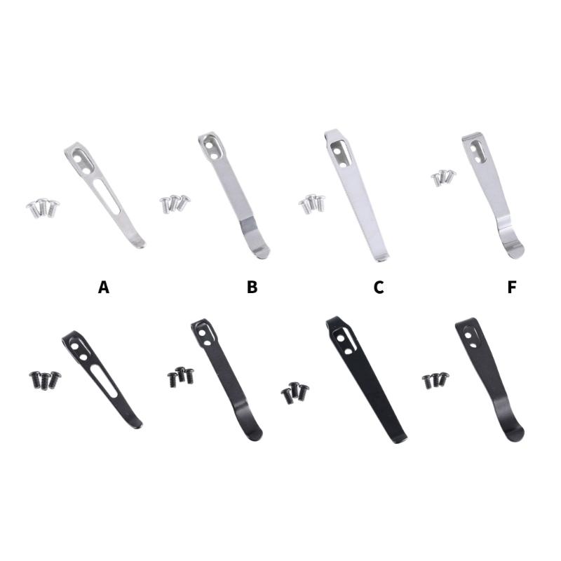 Stainless Steel Cutter Pockets Clip Back Clamp With 3Pcs Screws Make Cutter Back Clip Replacement Accessories Parts