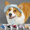 Pet Baseball Sun Hat, Adjustable Breathable Outdoor Visor Cap for Corgi Teddy Golden Retriever Puppy 20 Colors Lightweight Dog Sun Protection Hat