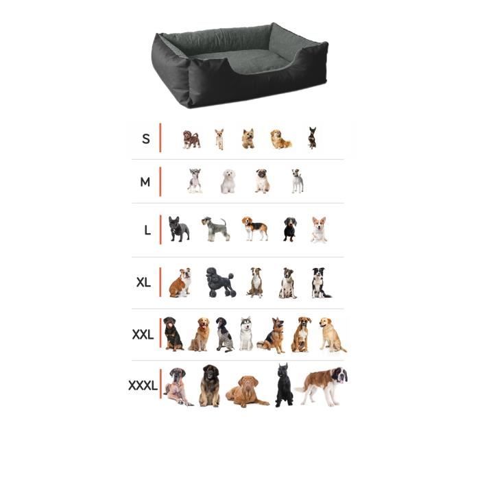 Lit Pour Chien - BedDog® - LUPI - 55x40 Cm - NAMIB-BLACK - Rectangulaire