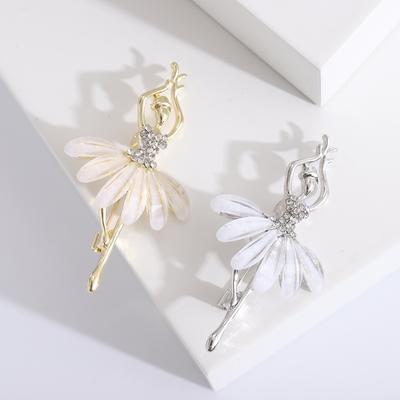 Baroque Luxury Ballerina Design Brooch for Men and Women Jewelry Accessories Wedding Holiday Party Gift