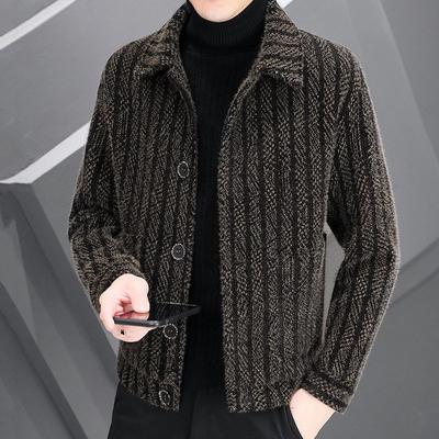 Wollmantel Mantel Herren Herbst und Winter Neue koreanische Version Trend Reversjacke Slim Fitting Short Style Herren Light Mature Style