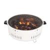 Multifunctional Outdoor Camping Tea-Boiling BBQ Grill with Small Charcoal Rack