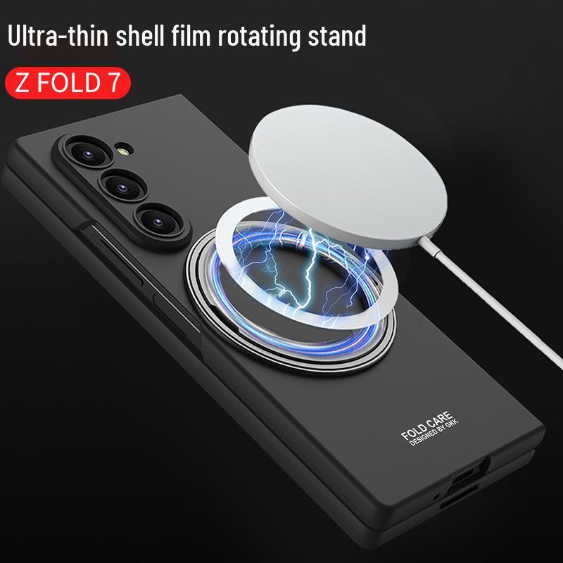 Samsung Z Fold7 Ultra-Thin Rotating Stand Case with Wireless Charging
