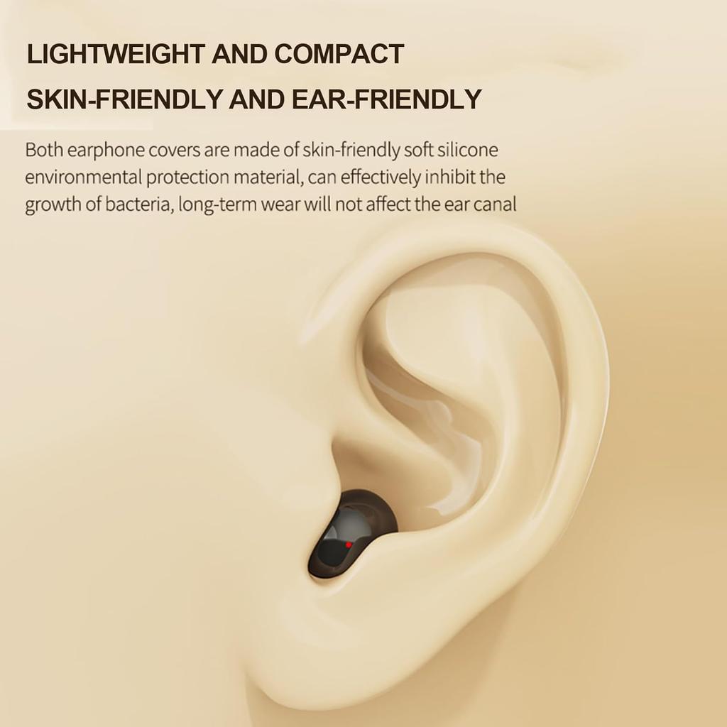 Invisible Small Mini Wireless Bluetooth Earbuds for Small Ears Sleep Low Profile Tiny Discreet Hidden Earbuds for Work Invisible Ear Buds Headphones