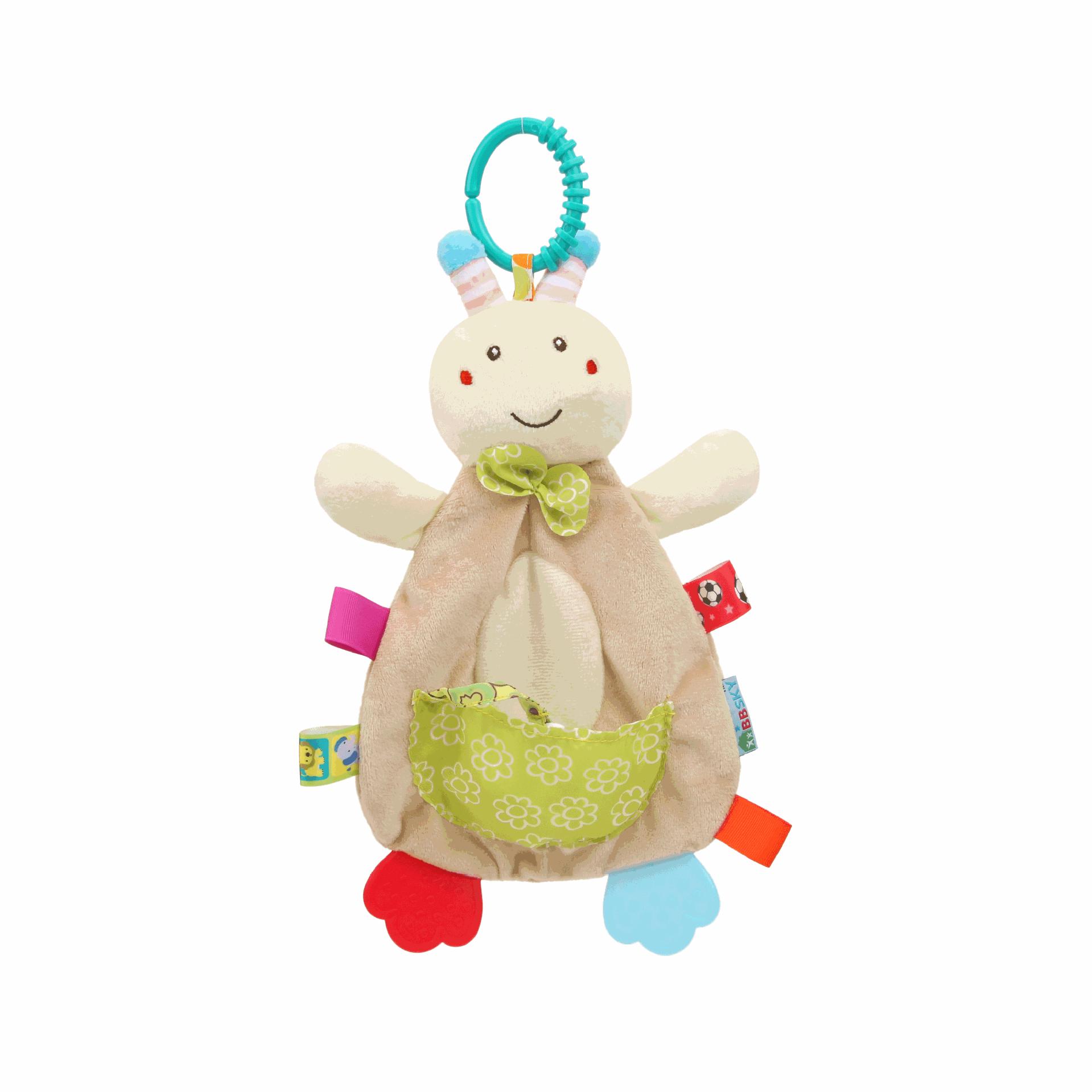 

Adorable Cartoon Animal Baby Teething Soother with Pocket Approx. 28 cm