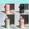 Tea Water Separation Insulated Cup With Straw For Office And Travel