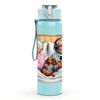 1PC Elderly Couple Warm Pillow Art Print 750ml Color Plastic Sports Water Bottle Leakproof Flip Straw Lid Suitable for Sports Office Home Use