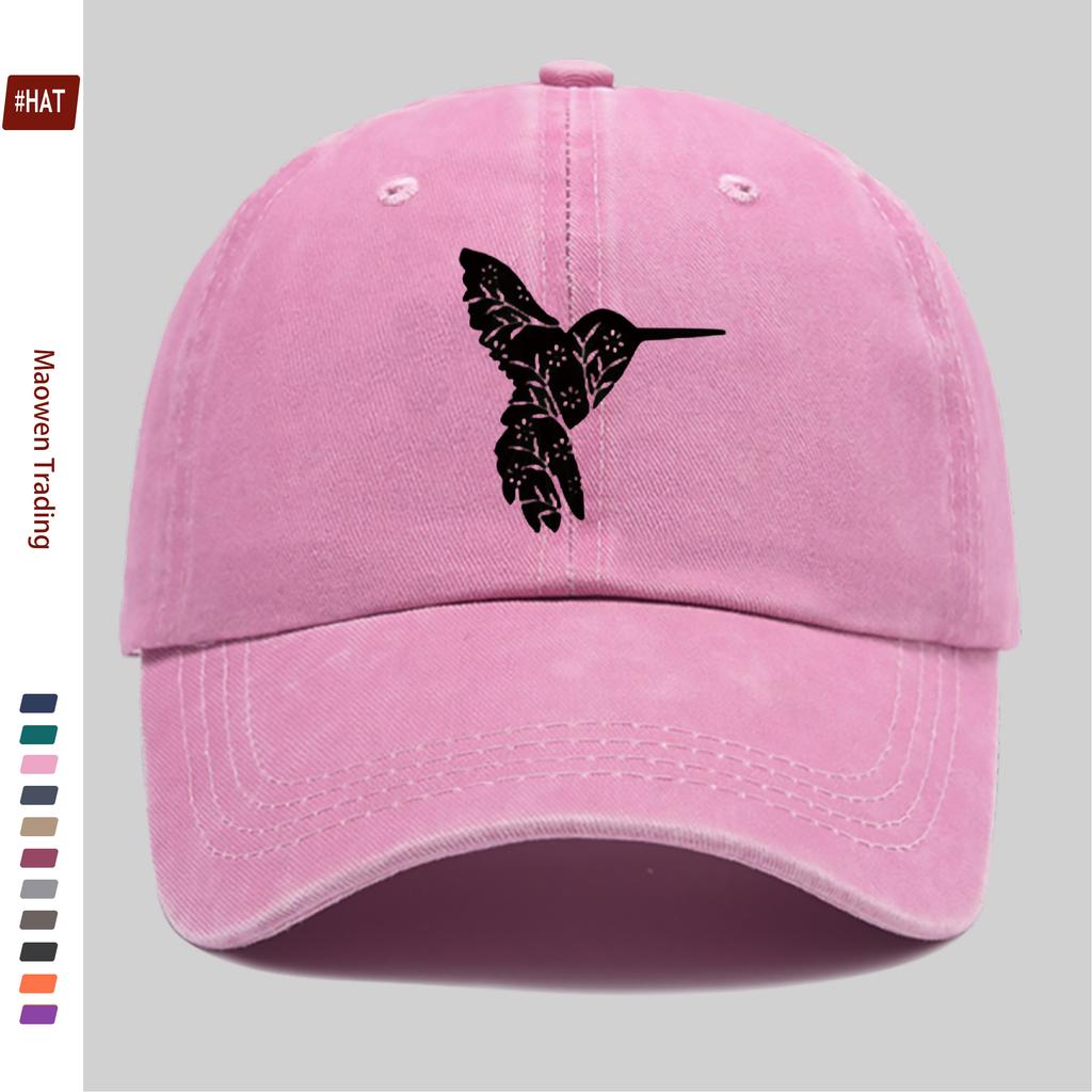 Pc Hummingbird Silhouette Printed Baseball Cap Trucker Style Sun Hat Comfortable Lightweight Papa Cap Dad Mom Beach Party De