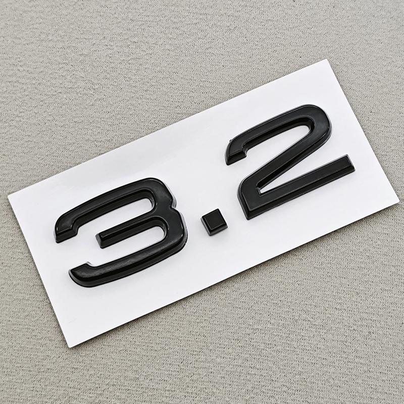 3D ABS Chrome Black Car Letters Rear Trunk Badge Sticker Logo 3.2 3.6 TDI Emblem Decals For Audi 3.2 3.6 TDI Auto Accessories