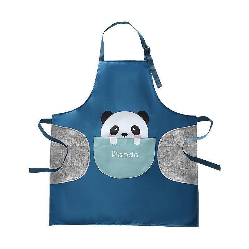 Resistant Oil Waterproof Polyester Oxford Stripeds Apron Wipe Kitchens Hand