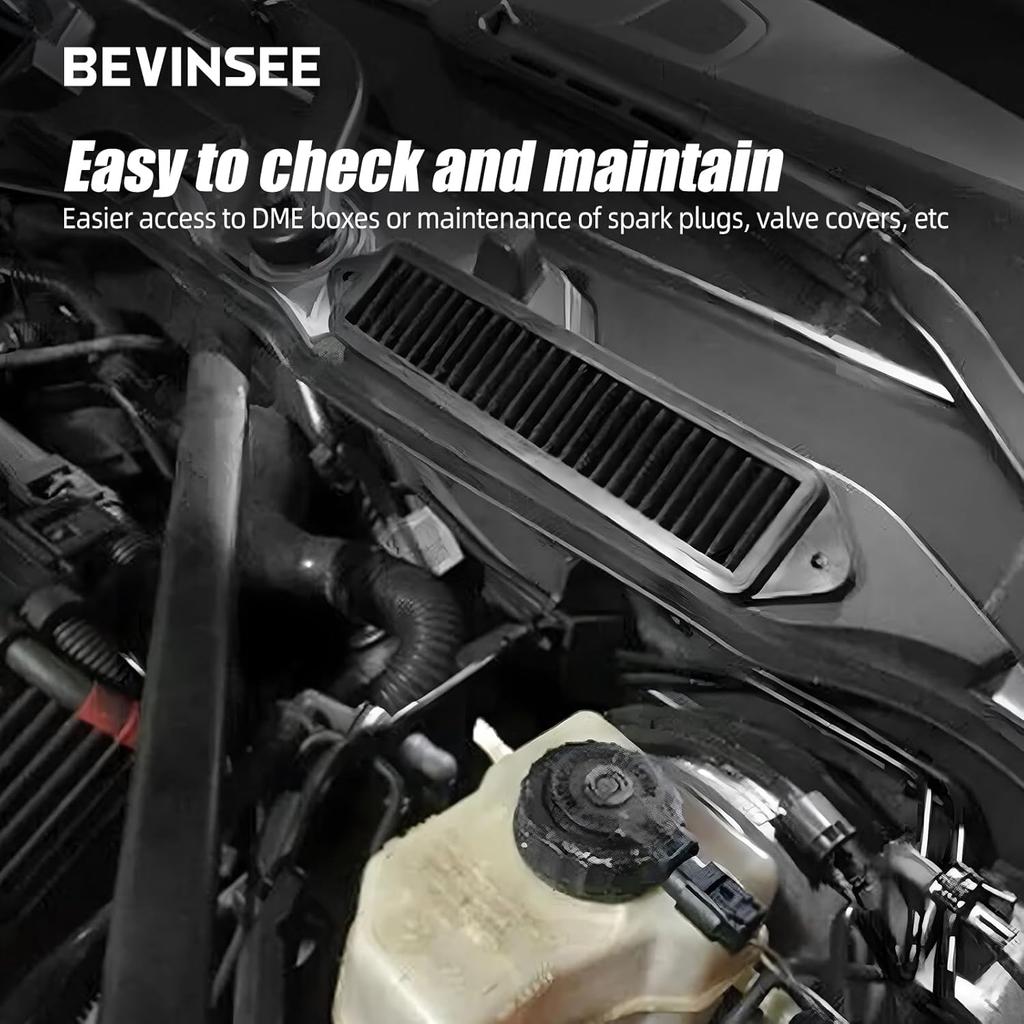 Bevinsee Kryt filtru kabinového vzduchu Kompatibilní s šasi E E92 E90 E91 E93 E81 E82 E84 E87 E88 X1 M3 135i 328i 335i 325i 540i 525i N52 N54 N55, 2 ks