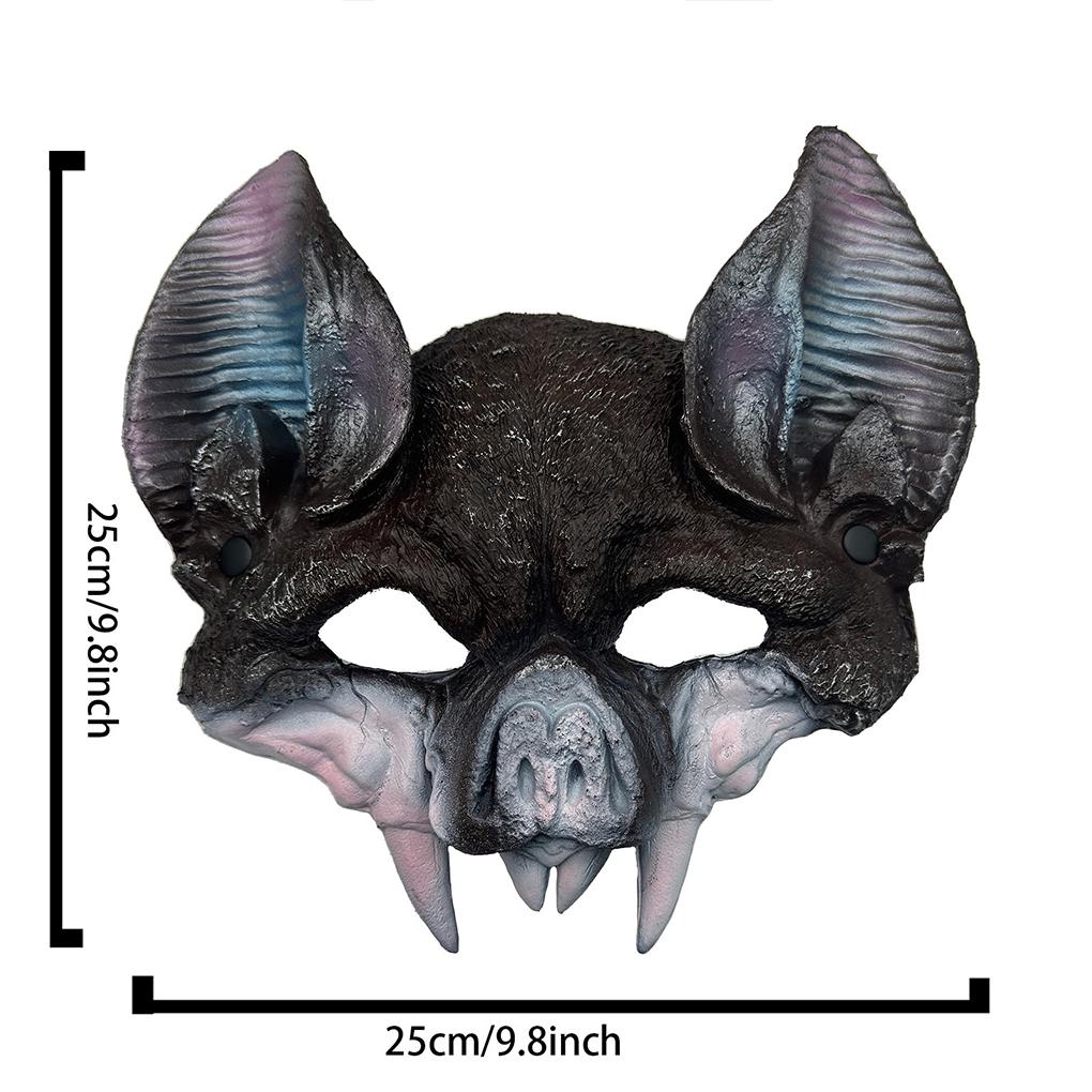 2025 Vampire Scary Halloween Masks Creepy Carnival Props Evil Cosplay Masks Halloween Bat Mask Bat Face Cover Mardi Gras Mask