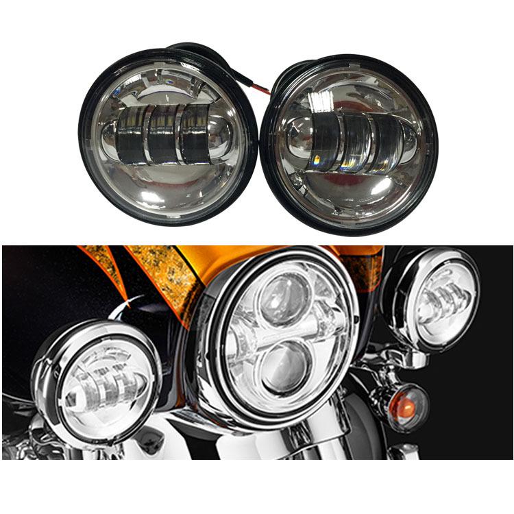 4.5" LED Fog Lights for Harley Davidson Motorcycle Headlights & Aux Lights