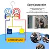 Refrigerant Air Conditioning Tools AC Diagnostic Manifold Gauge Set Hose Hook Kit for Refrigerant Testing R502 R22 R12 R134A