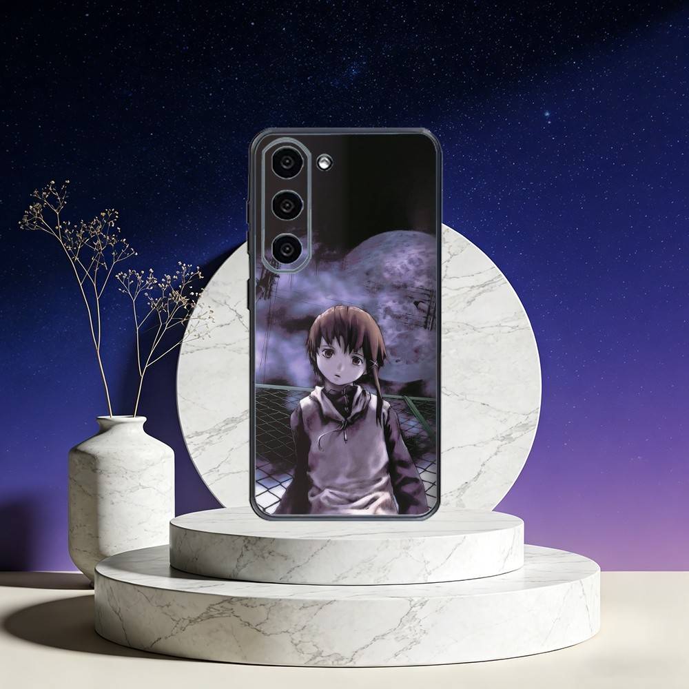 

S-Serial Experiments L-Lain Phone Case For Samsung Galaxy A73,A72,A71,A70,A53,A52,A51,Others Soft Black Cover Samsung a21