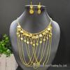 Dubai 24k Gold Necklace & Earrings Wedding Jewelry Set