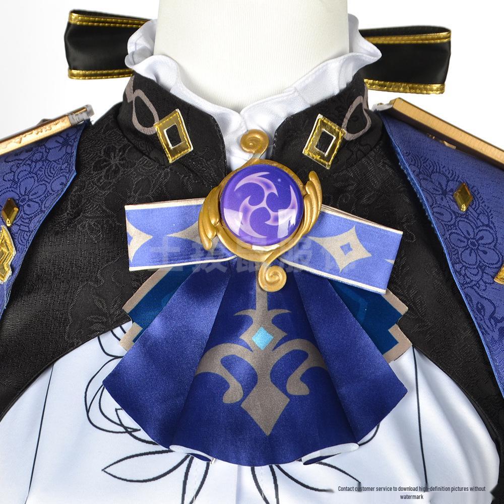 Clorinde Cosplay Rinkinys - Genshin Impact Fontaine Agentas Pilnas Kostiumas Moterims