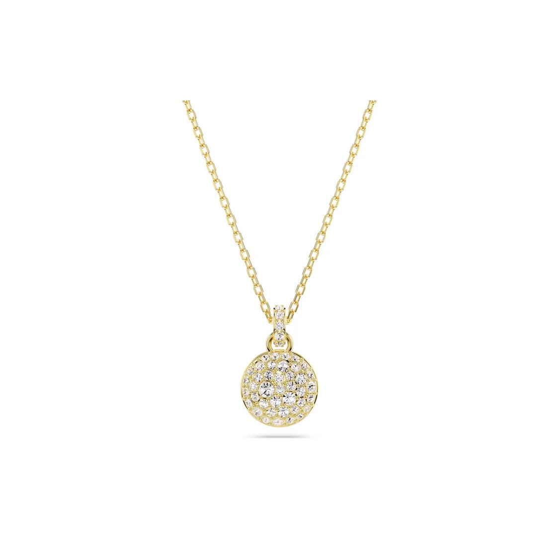 

Swarovski Sublima Paved Transparent Round Imitation Crystal Necklace Women necklace Gold 5683443 Box (Random Color)