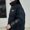 Anta Solid Color Logo Tag Zipper Stand Collar Duck Down Long Sleeve Down Jacket Women Outerwear Black 962248940-3