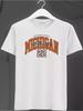White T-shirt with MICHIGAN Print