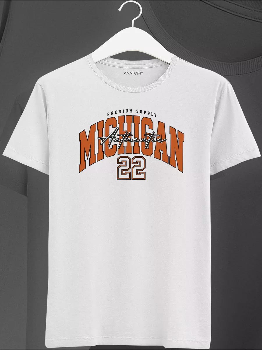 White T-shirt with MICHIGAN print S