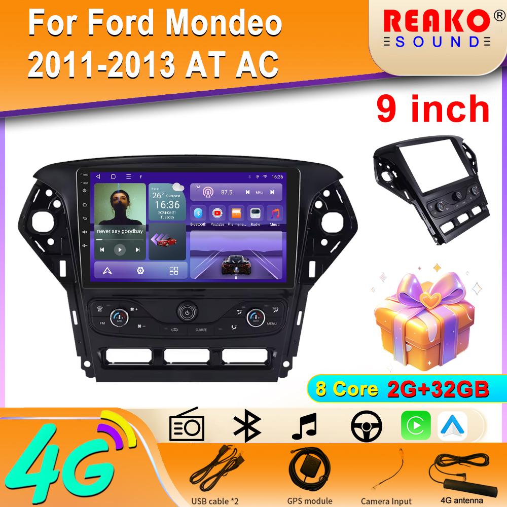 X-REAKO Car Video Player for Ford Mondeo 2011-2013 GPS Navigation Built-in Dsp Carplay Autoradio Android Head Unit