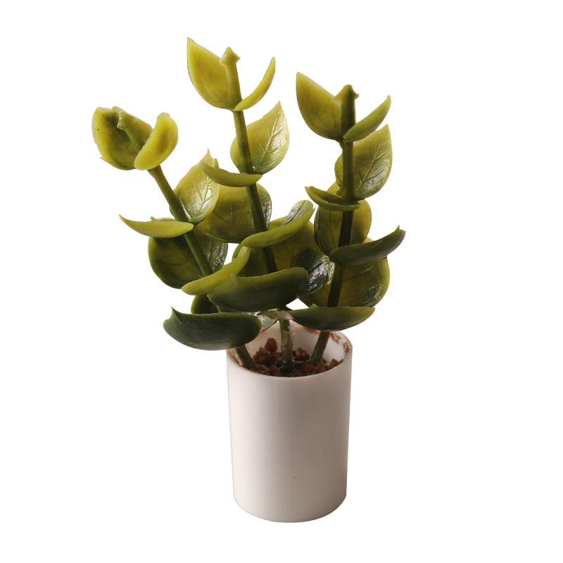 Miniature Potted Greenery Plant for 1:12 Scale Dollhouse BJD Pretend Play