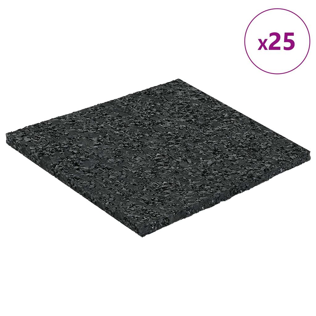 Rubber Granule Patio Mat Black 9 X 9 X 0.3 Cm Rubber