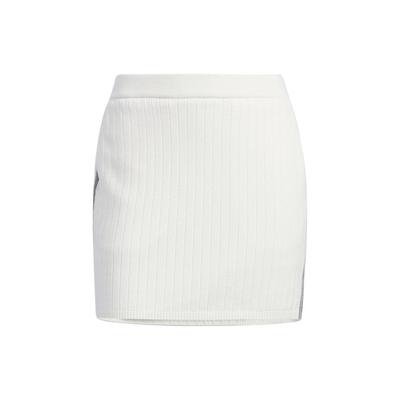 Solid Color Mid Rise Golf Knit Casual Skirt Women Skirts White IA2790