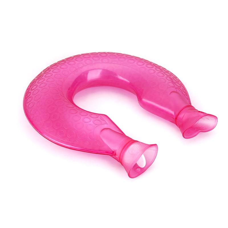 U-förmige Wärmflasche Transparent Gefüllt Mit Wasser Tasche Für Halswirbel Kompresse Hals Warme Wasser Flasche Wärmt Hals