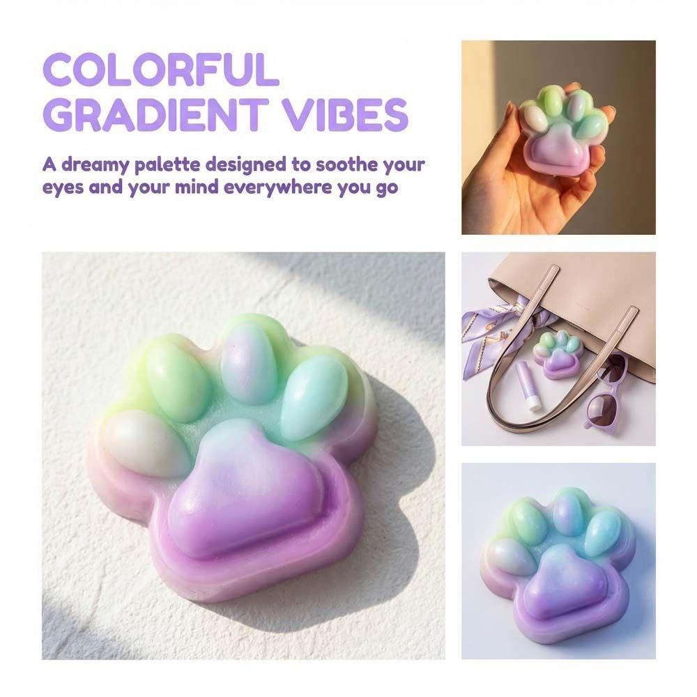 Ultra-large Cat Paw Squeeze Toy Rainbow Gradient Cat Paw Pinch Toy  Practical Jokes