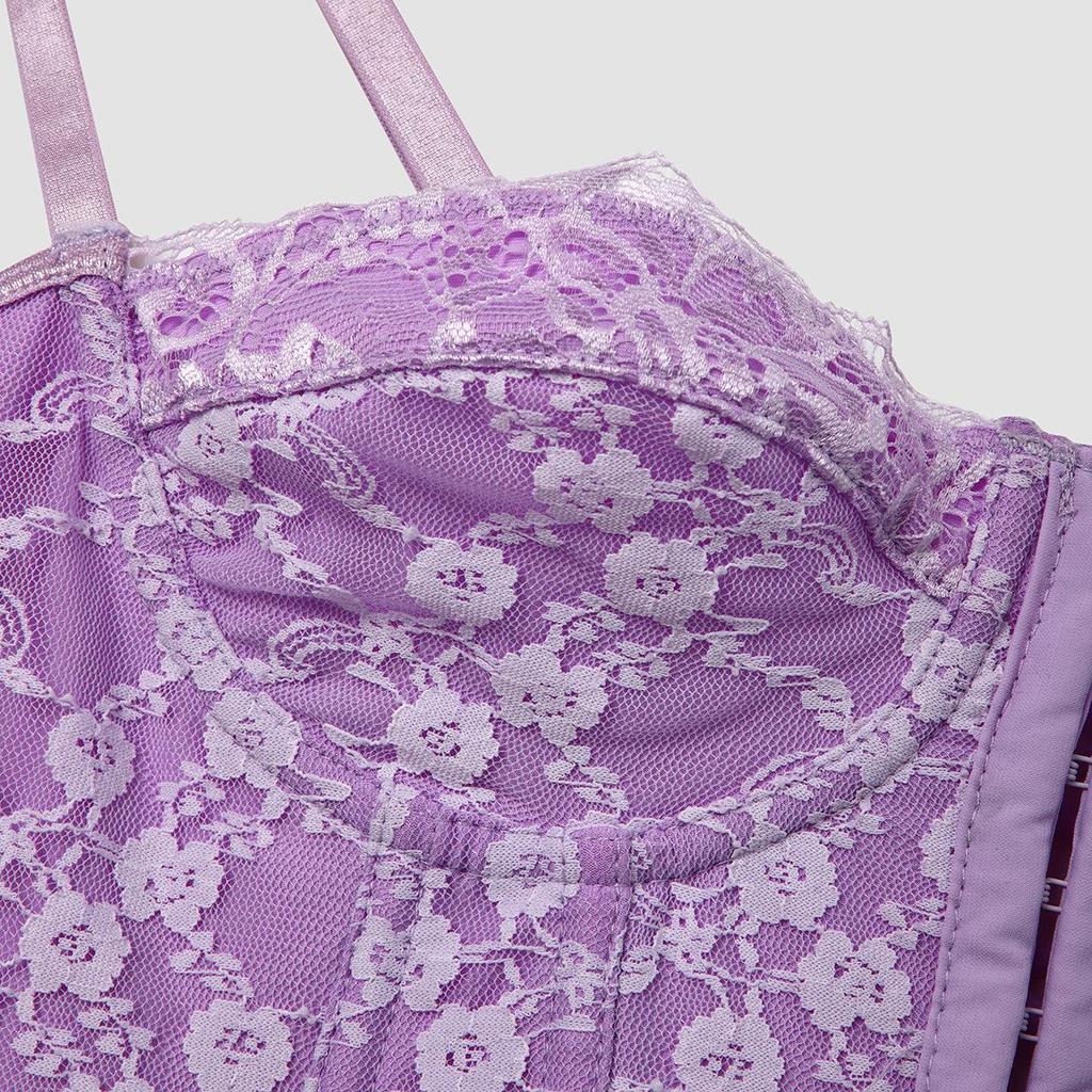 Kvinners Sexy Ensfarget Blonder Camisole Fiskebein Stålring Omsluttet Bryst Rad Spenne Ryggløs Liten Tanktopp