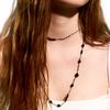 Hazy Long Necklace-black