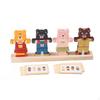 Bären-Verkleidungs-Puzzle Pädagogisches Holz-Feinmotorik-Sortier- und Zuordnungsspiel für Kleinkinder