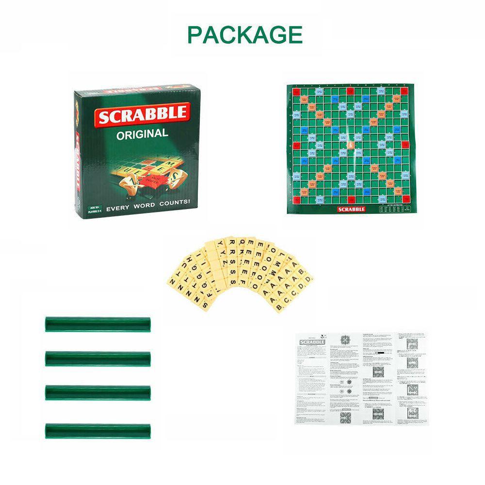 Board Game Scrabble Spelling Puzzle Game Educational Toy Family Party Kids Adult