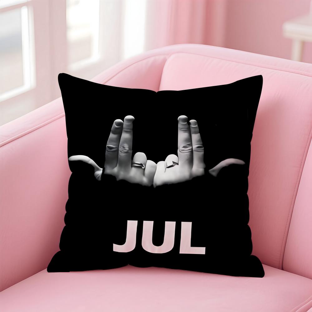 Rapper Jjul Hip Hop Style Cushion Cover Pillow Case Soft Friendly Fabric  Concealed Zipper