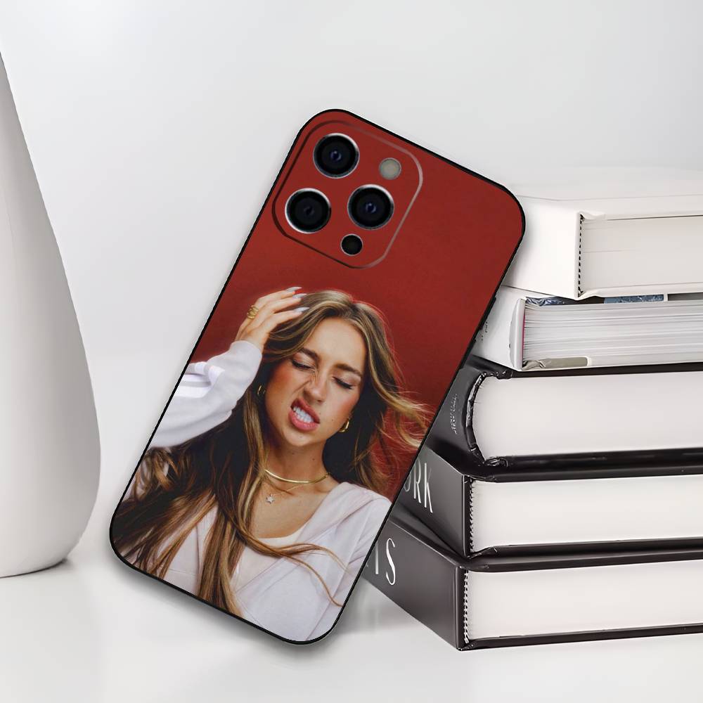 

T-Tate McRae Singer Phone Case For iPhone 17,16,15,14,13,12,11 Plus,Pro Max,XS,Soft Silicone Black Cover iPhone13PRO