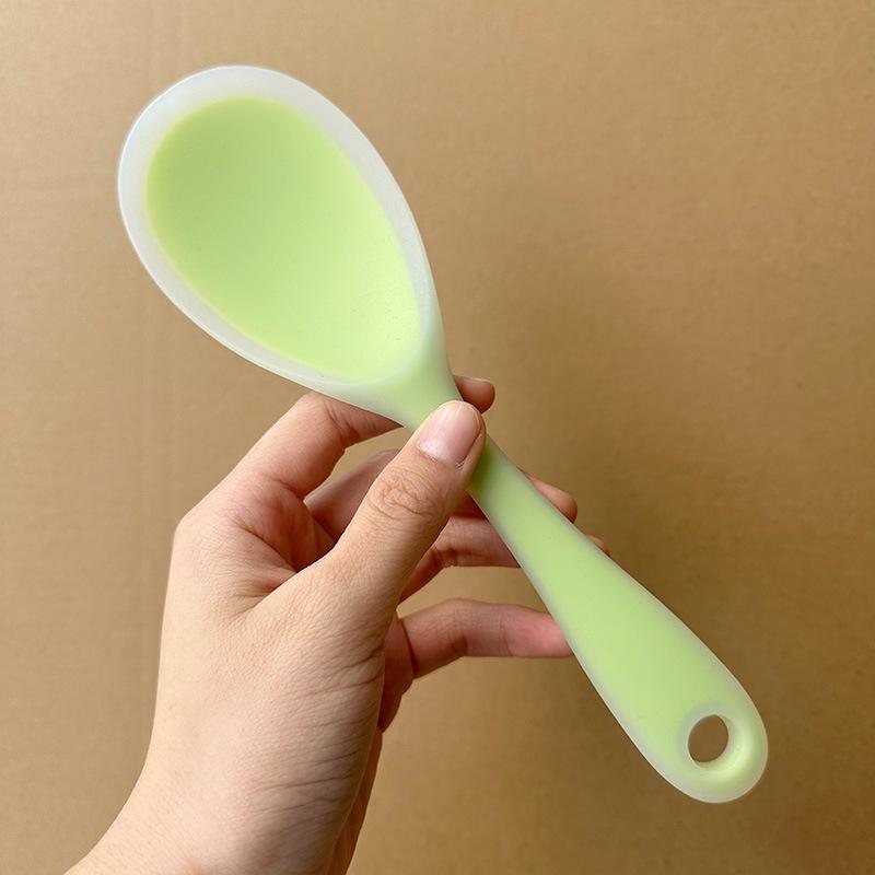 Food-Grade Silicone Rice Spoon, Heat-Resistant, Non-Scratch Serving Spoon