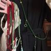 Ancient-style Long Beaded Necklace 108 Beadeds Crossbody Chain Necklace  Women Girls