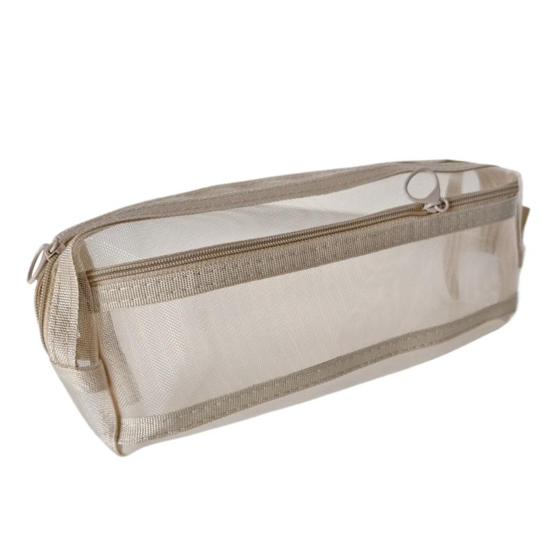 Clear Pencil Case Double Layers Mesh Pencil Pouch Mesh Bag Large Capacity Pen Bag Back To School Supplies for Girl