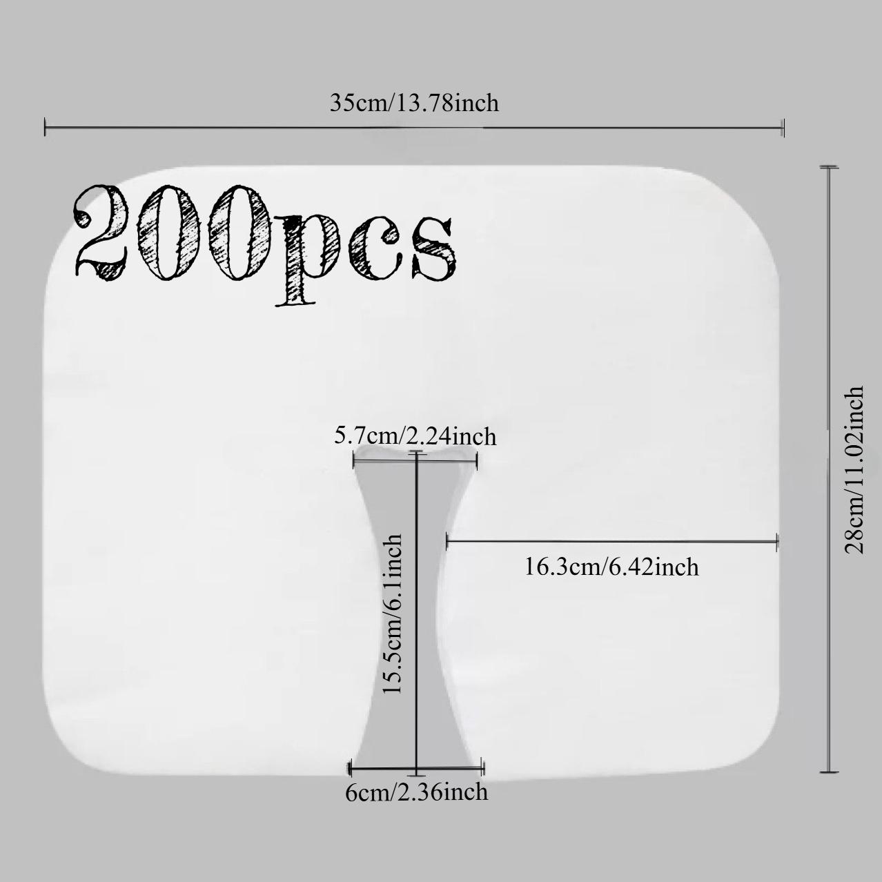 

200pcs Disposable Soft Non-Woven Snug Fit Face Cradle Covers - Massage Tables/Chairs Spa Facial Rest White