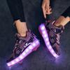 Scarpe Sportive da Ragazzo Ricaricabili e Convertibili in Scarpe da Ginnastica Luminose da Ragazza USB per Bambini Scarpe Bling Bling Scarpe Luminose con Rotelle