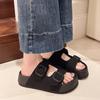Boken-Hausschuhe mit dicker Sohle für Damen-Sommerbekleidung, Retro, vielseitig, lässige Sandalen, 2025, neue Ein-Wort-Boken-Sandalen