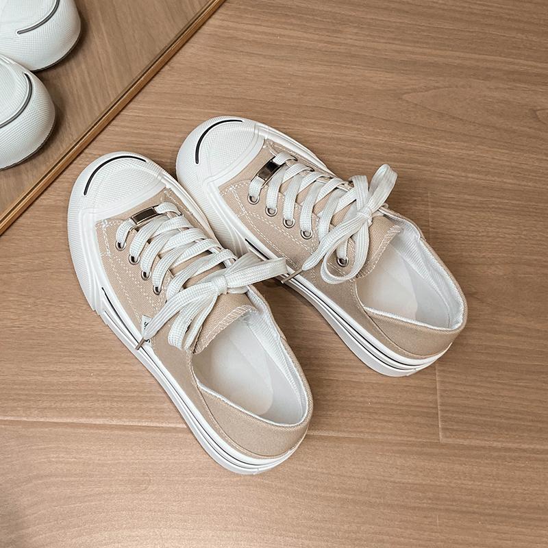 Modă Toamnă Pantofi Vulcanizați de Dama Vârf Rotund Pantofi Plați pentru Femei Adidași cu Platformă cu Șireturi Adidași Clasici de Exterior pentru Tineret cu Talpă Joasă