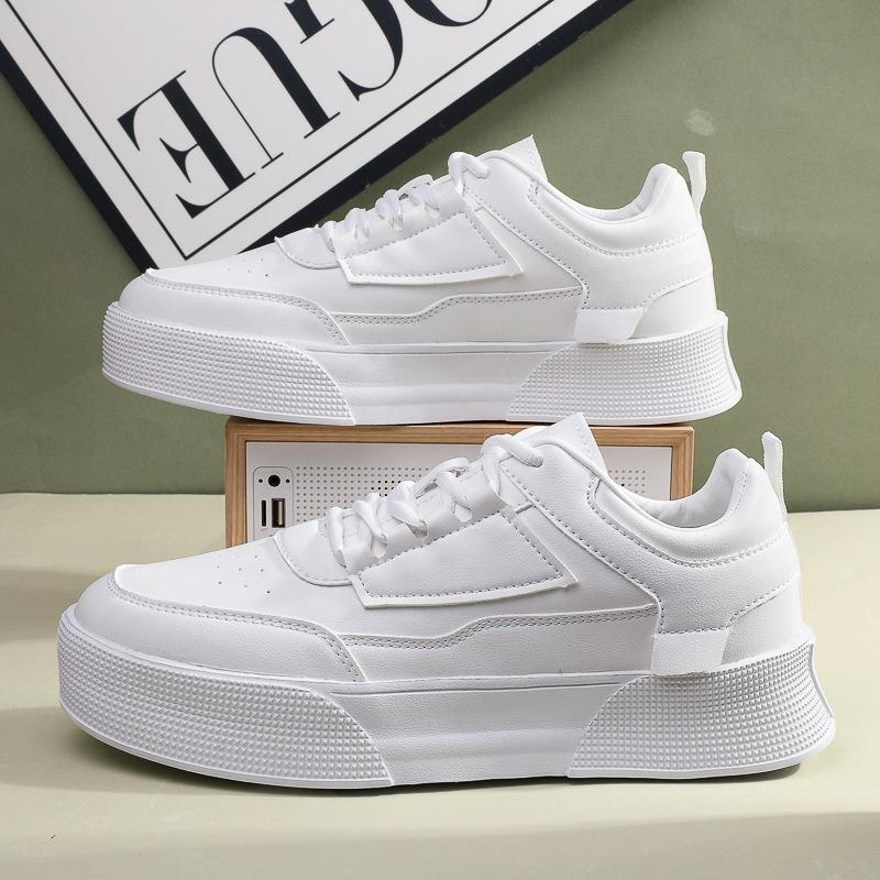 Men's Sneakers Fashion Leather Casual Shoes Youth Student Skateboard Shoe Platform Vulcanzed Shoes for Men Luxury Tennis Shoes