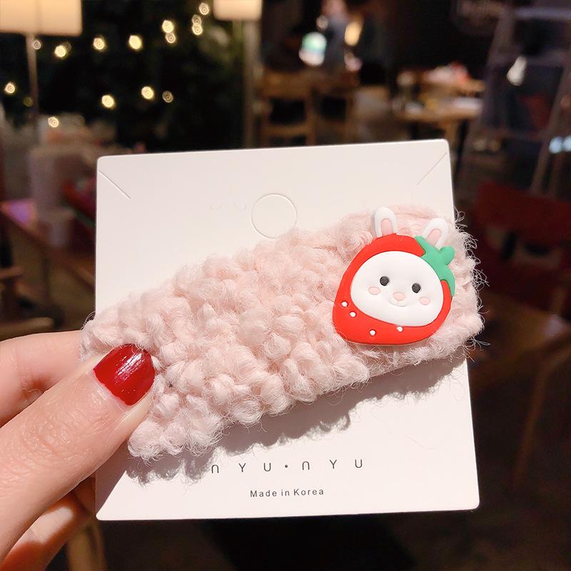 

Korean Influencer Lambswool Mori Girl Hair Clip - Plush Fairy Side Hairpin